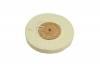 Chamois Buffing Wheels <br> 2-1/2" 12 Ply 2 Rows Stitched <br> Leather Center (Pack of 12)